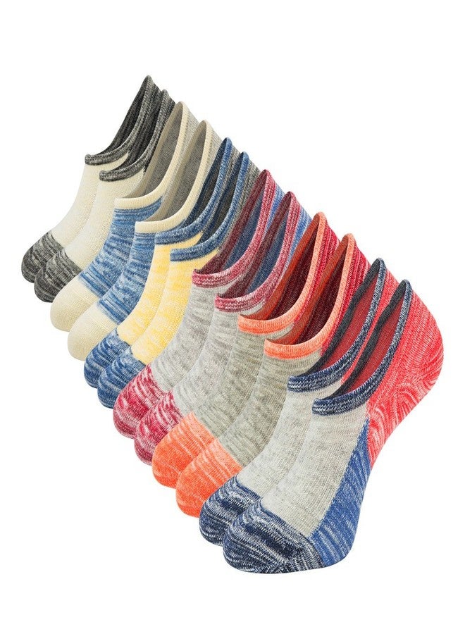 Empino No Show Socks Womens Low Cut Non Slip Invisible Short Cotton Sneaker Socks Liner 6Pairs - Image 1